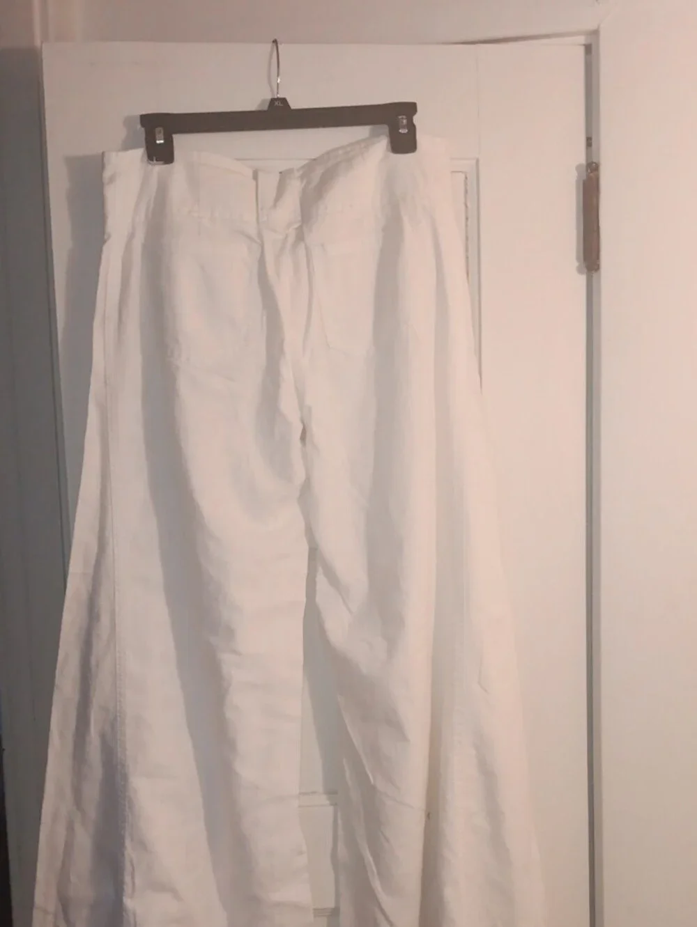 Free People Cream High-Rise Wide Leg Pants